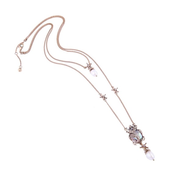 DOUBLE-WRAP BEETLE NECKLACE - Picture 6 of 8